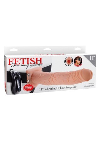 11in. Vibrating Hollow StrapOn Light skin tone