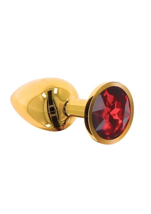 Butt Plug With Diamond Jewel S Gold - Metalowy korek analny