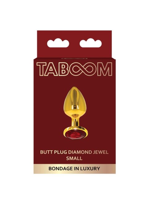 Butt Plug With Diamond Jewel S Gold - Metalowy korek analny