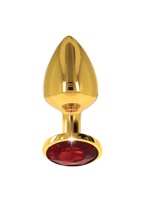 Butt Plug With Diamond Jewel S Gold - Metalowy korek analny