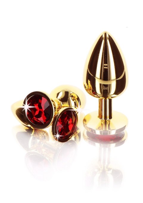 Butt Plug With Diamond Jewel S Gold - Metalowy korek analny