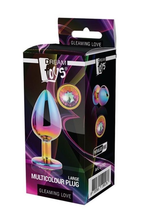 GLEAMING LOVE MULTICOLOUR PLUG LARGE - Metalowy korek analny