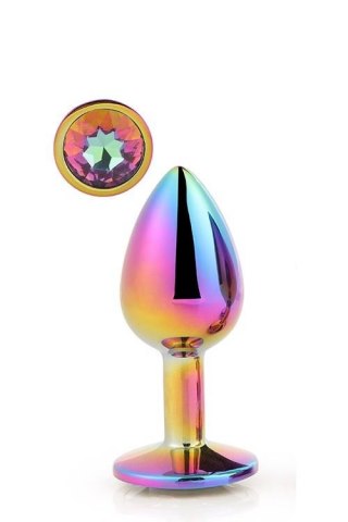 GLEAMING LOVE MULTICOLOUR PLUG LARGE - Metalowy korek analny