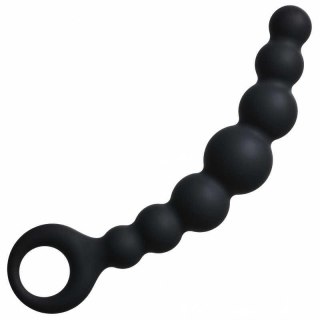 Plug-Anal Beads Flexible Wand Black - Koraliki analne