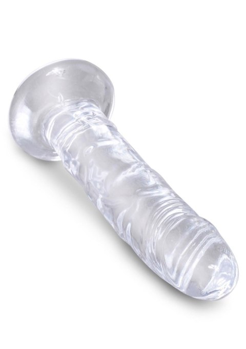 King Cock 6 Inch Cock Transparent - Dildo z przyssawką