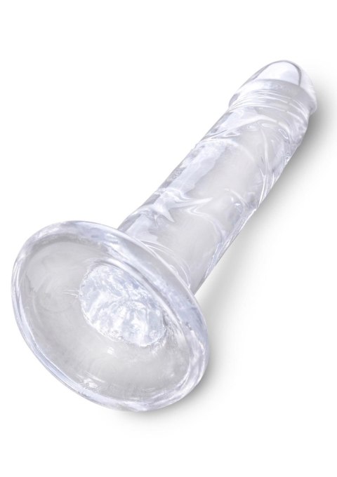 King Cock 6 Inch Cock Transparent - Dildo z przyssawką