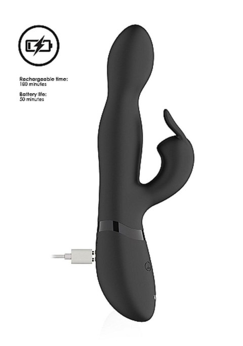 VIVE Niva - 360degrees Rabbit - Black - Wibrator króliczek