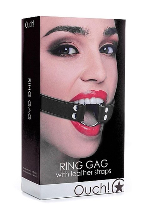 Ring Gag - Black - Knebel z krążkiem