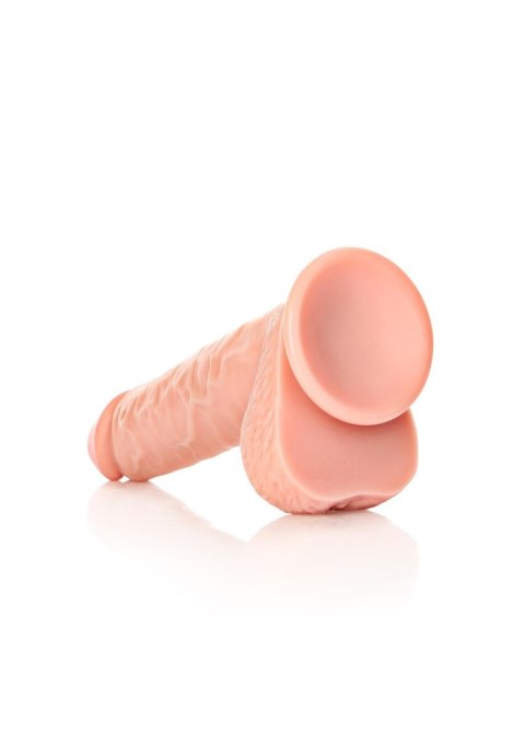 Straight Realistic Dildo Balls Suction Cup - 9""""/ 23 cm - Realistyczne dildo z przyssawką