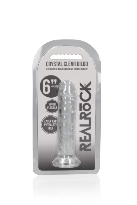 Straight Realistic Dildo with Suction Cup - 6'' / 14,5 - Dildo z przyssawką