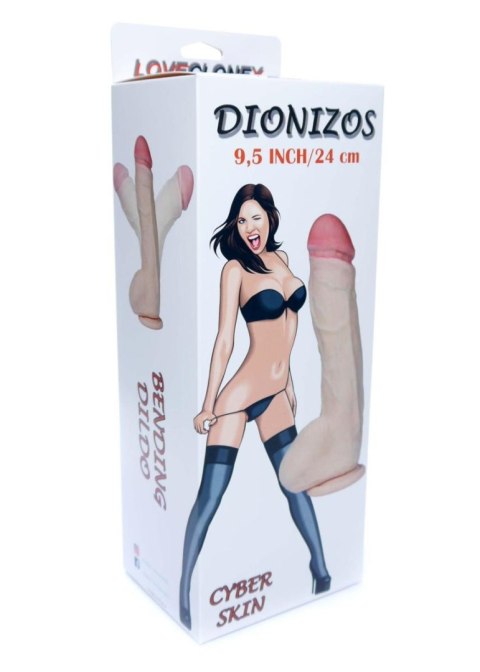 Dildo-DIONIZOS-LOVECLONEX 9,5""""""""-flexible - Realistyczne dildo cyberskóra