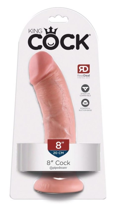 King Cock 8 inch Skin-coloured - Realistyczne dildo cyberskóra