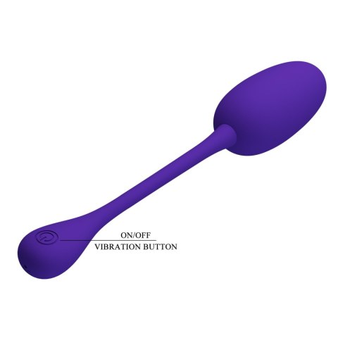 PRETTY LOVE - KNUCKER Purple, 12 vibration functions Memory function - wibrator jajeczko