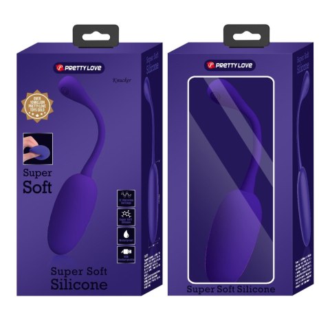 PRETTY LOVE - KNUCKER Purple, 12 vibration functions Memory function - wibrator jajeczko