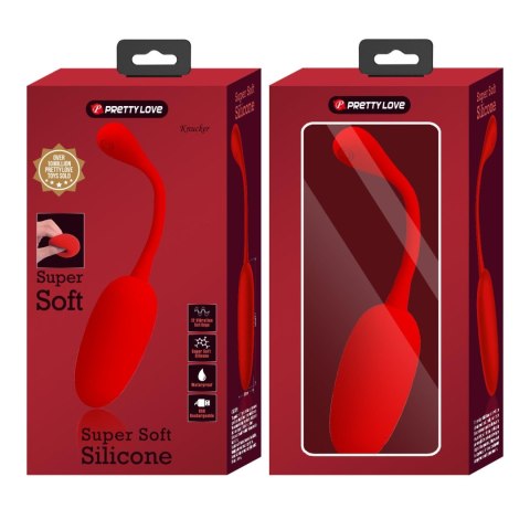 PRETTY LOVE - KNUCKER Red, 12 vibration functions Memory function - wibrator jajeczko