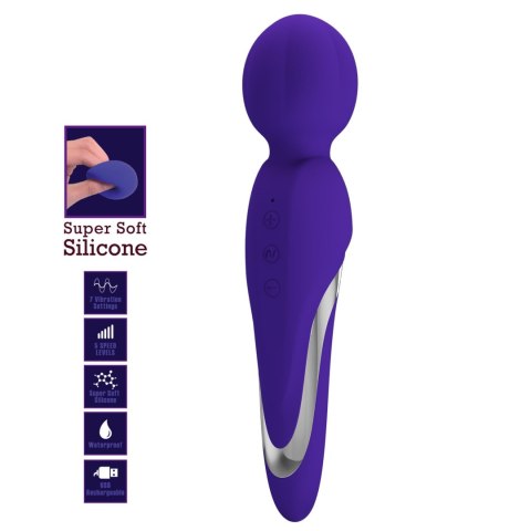 PRETTY LOVE - WALTER PURPLE 7 function vibrations - wibrator Wand