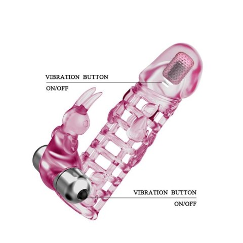 BAILE - ULTIMATE LOVE SLEEVE, Vibration 10 vibration functions - Nakładka na penisa