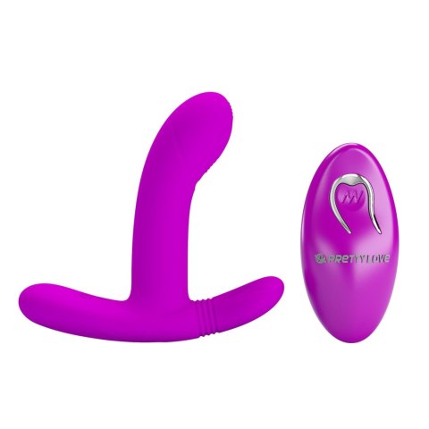 PRETTY LOVE - Geri Purple, 12  functions 3 licking settings Wireless remote control - wibrator punktu G