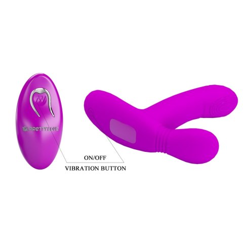 PRETTY LOVE - Geri Purple, 12  functions 3 licking settings Wireless remote control - wibrator punktu G