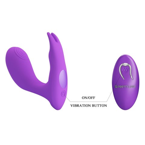 PRETTY LOVE - Idabelle Purple, 12  functions 12 pulse wave settings Wireless remote control - wibrator punktu G