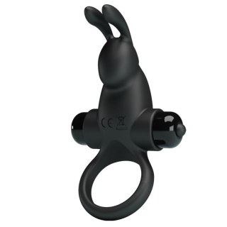 PRETTY LOVE - VIBRANT PENIS RING I Black - Wibrujący pierścień na penisa