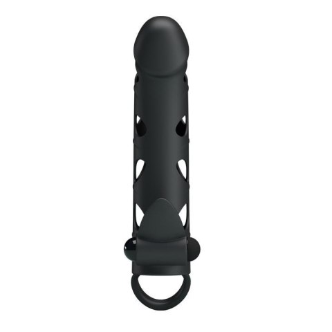 PRETTY LOVE - Vibrating Penis Sleeve with Ball Strap - Nakładka na penisa