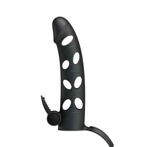 PRETTY LOVE - Vibrating Penis Sleeve with Ball Strap - Nakładka na penisa