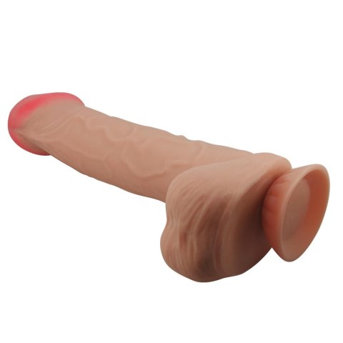 BAILE - Sliding Skin 10,2'' Flesh Suction base Bendable TPR - Realistyczne dildo na przyssawce