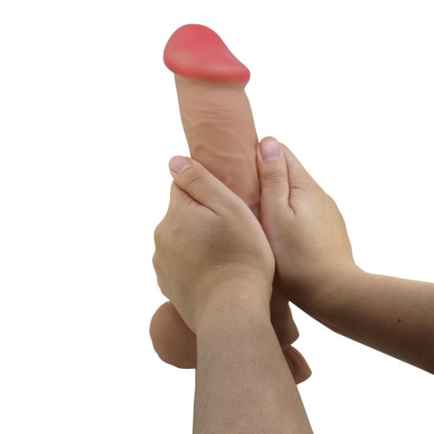 BAILE - Sliding Skin 10,2'' Flesh Suction base Bendable TPR - Realistyczne dildo na przyssawce