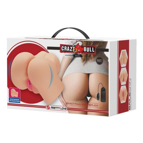 CRAZY BULL - Hailey, Vibration Double holes TPR ABS - Sztuczna pochwa