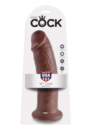 Cock 10 Inch Brown skin tone - Realistyczne dildo na przyssawce