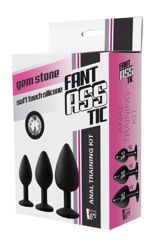 FANTASSTIC ANAL TRAINING KIT WHT STONE - Zestaw korków analnych