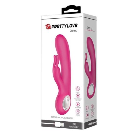 PRETTY LOVE - CARINA, PINK, USB, 7 function - Wibrator króliczek