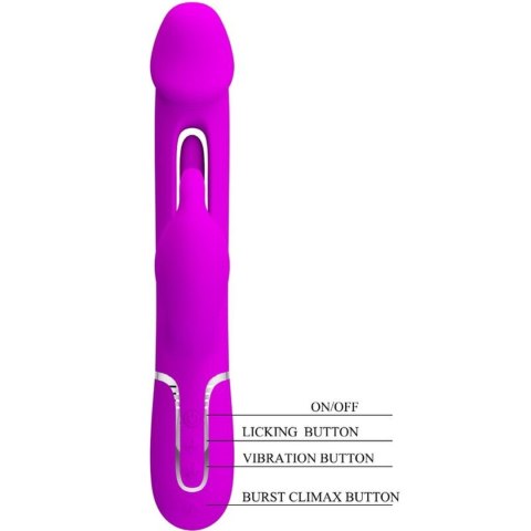 PRETTY LOVE - Kampas Rabbit 3 in 1, multifunction vibrator with tongue violet