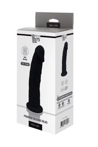 REAL LOVE DILDO 7.5INCH BLACK - Czarne realistyczne dildo