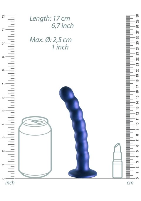 Beaded Silicone G-Spot Dildo - 6,5'' / 16,5 cm - dildo analne