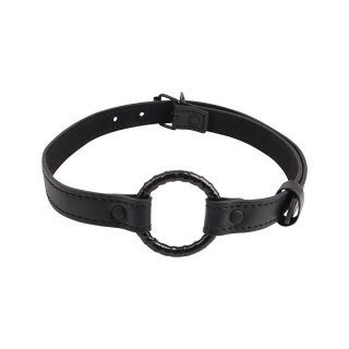 Black Metal O-ring Gag - Knebel z krążkiem