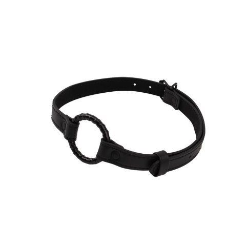 Black Metal O-ring Gag - Knebel z krążkiem