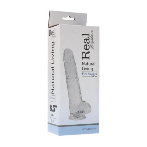 Dildo Clear Passion Large - Dildo z przyssawką