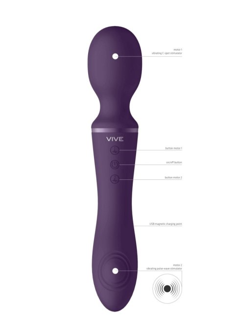 Enora - Wand & Vibrator - Purple - masażer do ciała