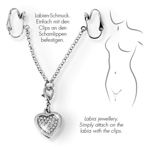 Intimate Heart-shaped Chain - Zaciski na sutki