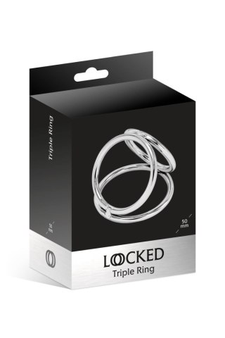 LOCKED TRIPLE RING 50/37/45 MM (Size: T2) - pierścień erekcyjny