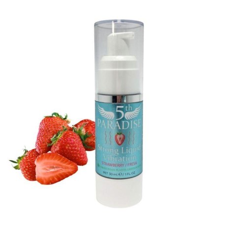 Strong Liquid Vibration Strawberry 5th PARADISE 30 ml - Żel stymulujący dla par