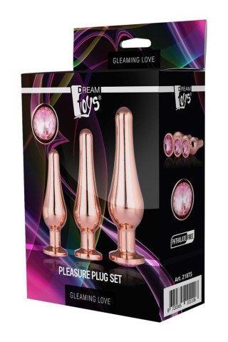 GLEAMING LOVE PLEASURE SET ROSE GOLD - Zestaw korków analnych