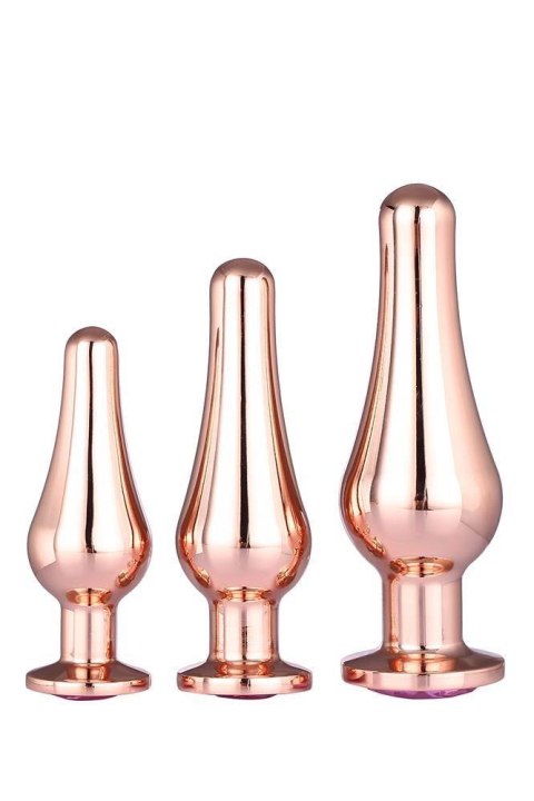 GLEAMING LOVE PLEASURE SET ROSE GOLD - Zestaw korków analnych