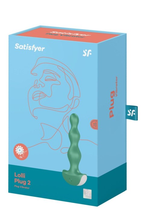 Satisfyer Plug - Vibrator Lolli Plug 2 Green - Wibrujący korek analny