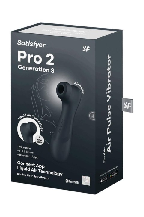 Satisfyer Pro 2 Generation 3with Liquid Air Technology App black