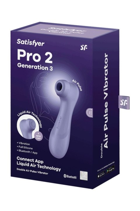 Satisfyer Pro 2 Generation 3with Liquid Air Technology App lilac