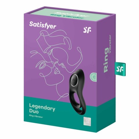 Satisfyer Ring - Legendary Duo (Black) - WIbrujący pierścień erekcyjny