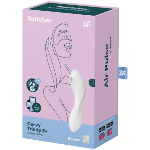 Satisfyer Curvy Trinity 5 White - masażer łechtaczki